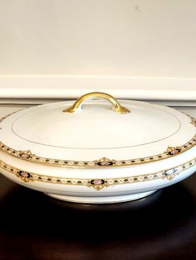 Antique Noritake Nippon The Ceylon Oval 10" Covered Vegetable Casserole Dish Lid
